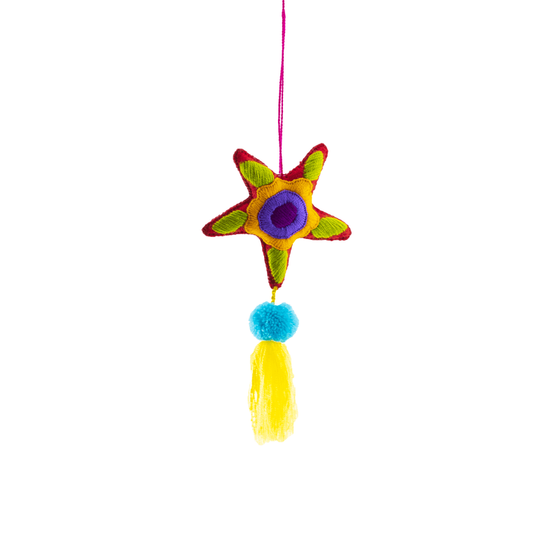 Martha Star Tassel in Red - Josephine Alexander Collective