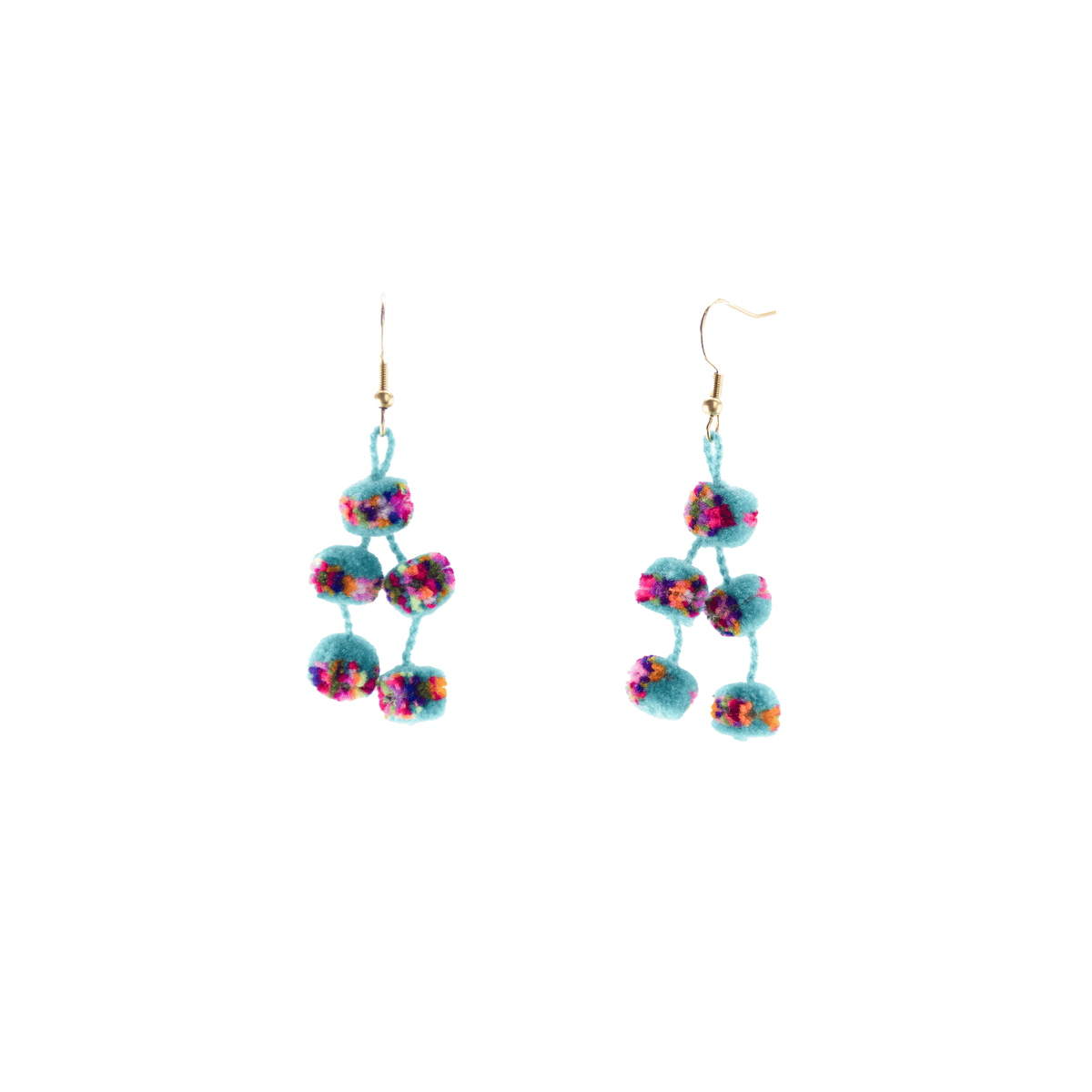 Mini Pom Earrings Confetti - Josephine Alexander Collective