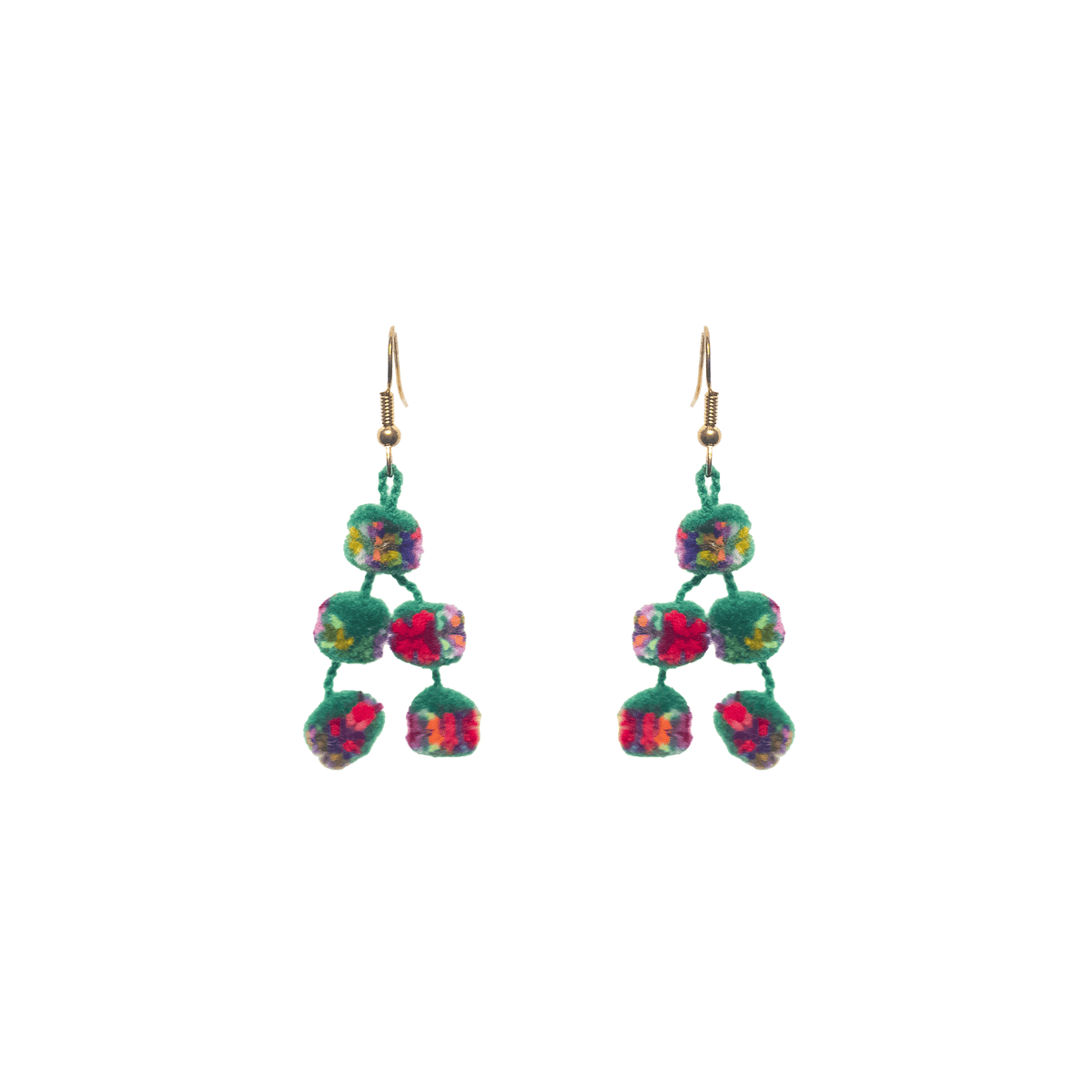 Mini Pom Earrings Confetti - Josephine Alexander Collective
