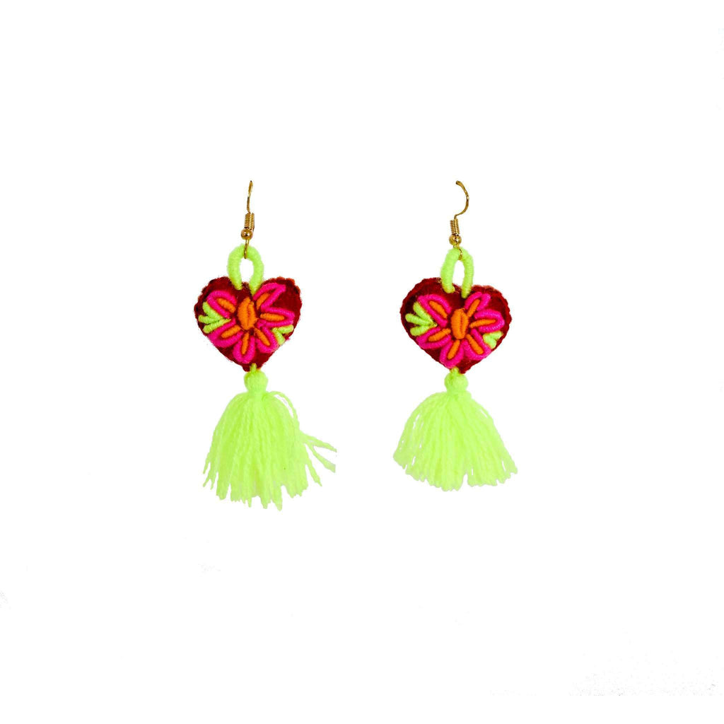 The Love-ly Earrings in Neon Yellow- Small - Josephine Alexander Collective