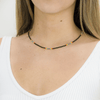 Short Beaded Necklace- Black Rainbow - Josephine Alexander Collective