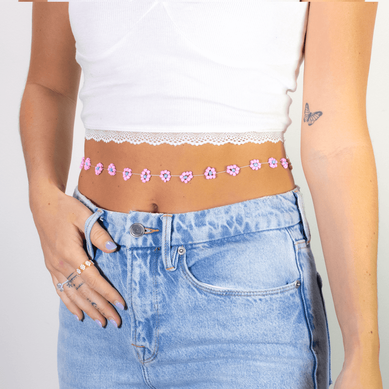 Large Daisy Body Chain in Cotton Candy - Josephine Alexander Collective