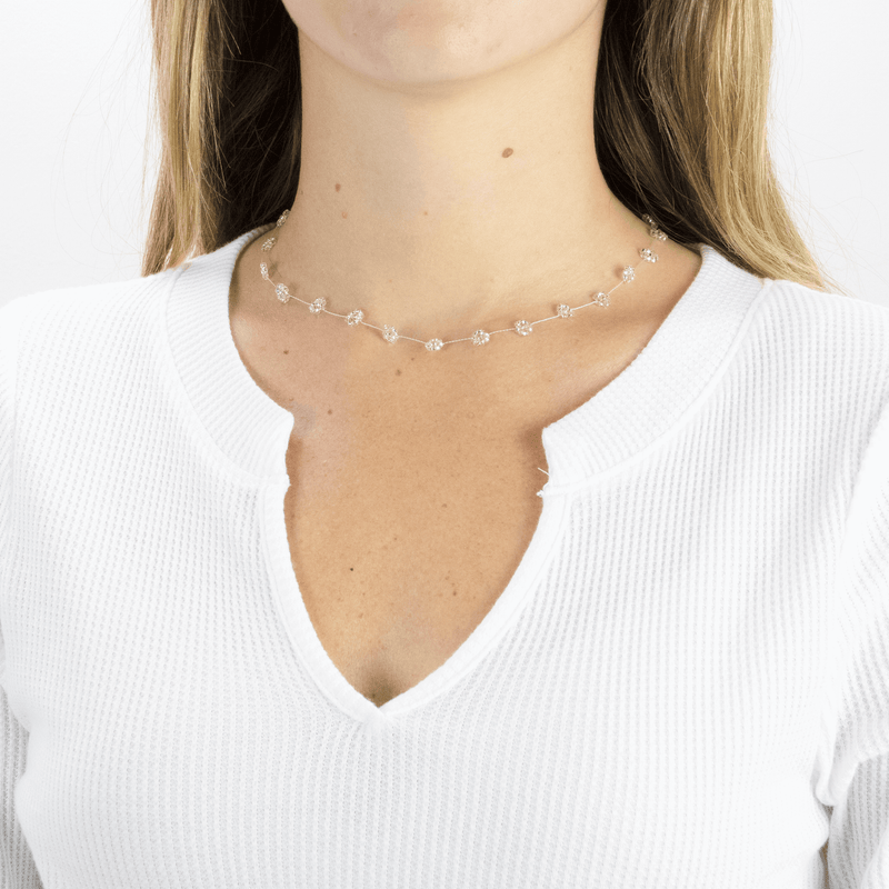 Daisy Chain Necklace in Clear - Josephine Alexander Collective