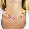 Large Daisy Chain Necklace in Pistachio - Josephine Alexander Collective