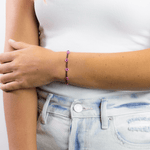 Beaded Daisy Bracelet in Iridescent Pink - Josephine Alexander Collective