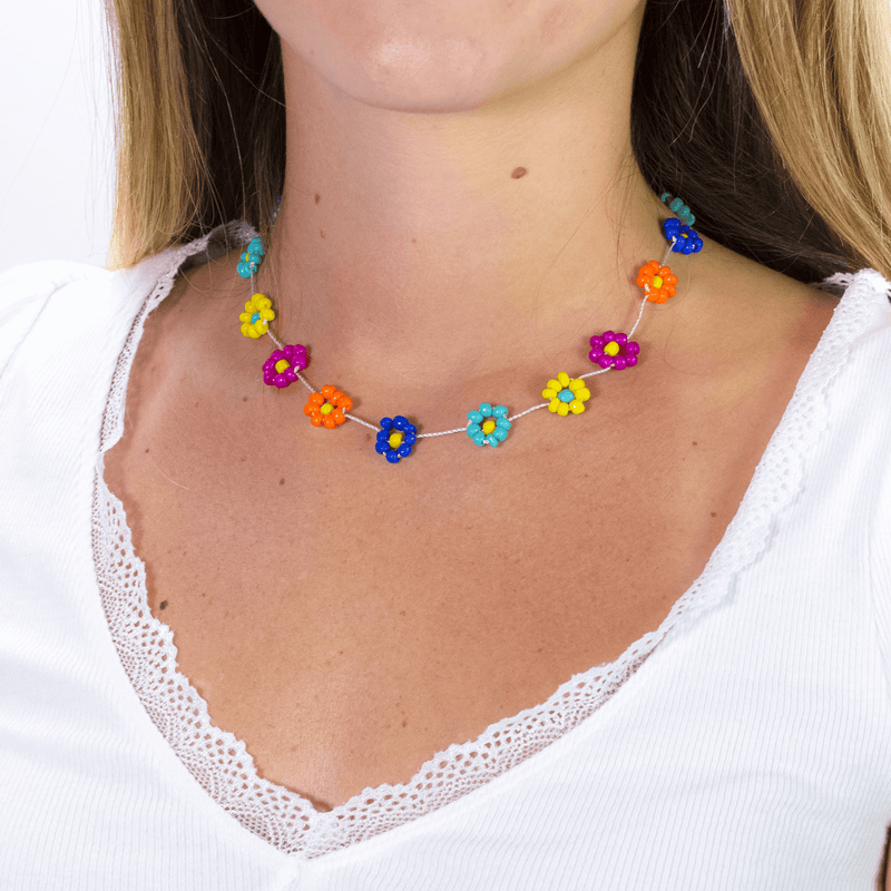 Large Daisy Chain Necklace in Rainbow - Josephine Alexander Collective