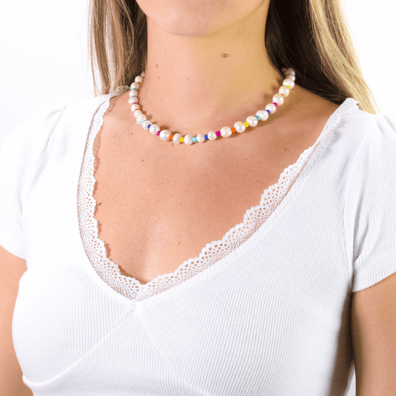 Chunky Rainbow Pearl Necklace - Josephine Alexander Collective