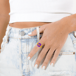 Large Daisy Ring in LA Purple - Josephine Alexander Collective
