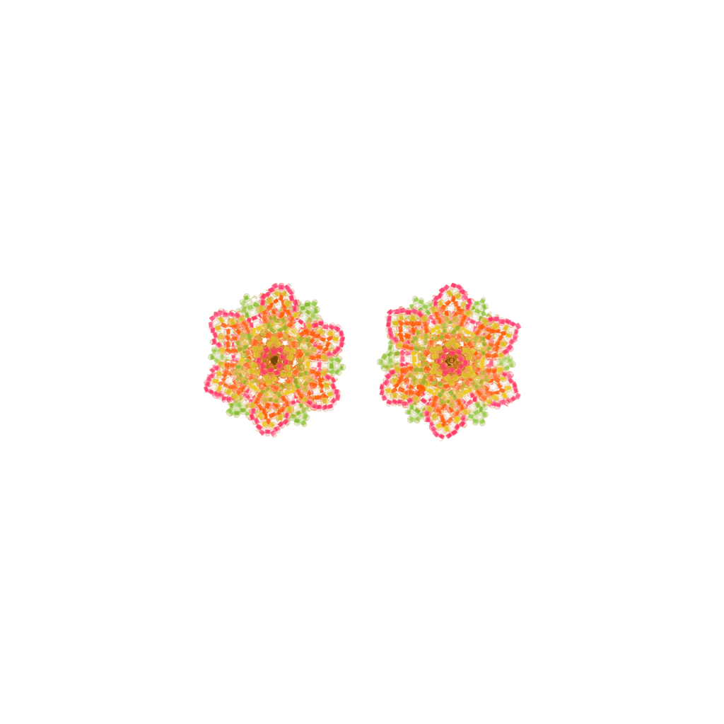 Wild Flower Earrings in Multi Neon - Josephine Alexander Collective