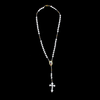 Thalia Beaded Rosary in White and Silver - Josephine Alexander Collective