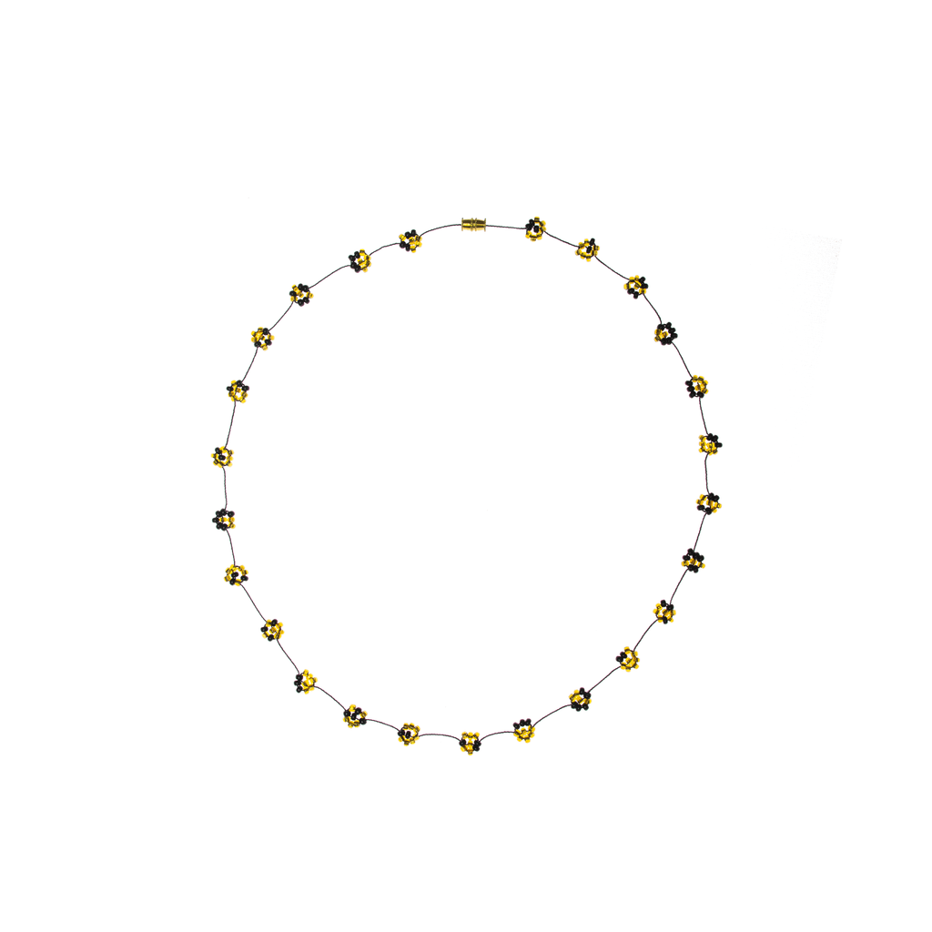 Daisy Chain Necklace in Leopard - Josephine Alexander Collective