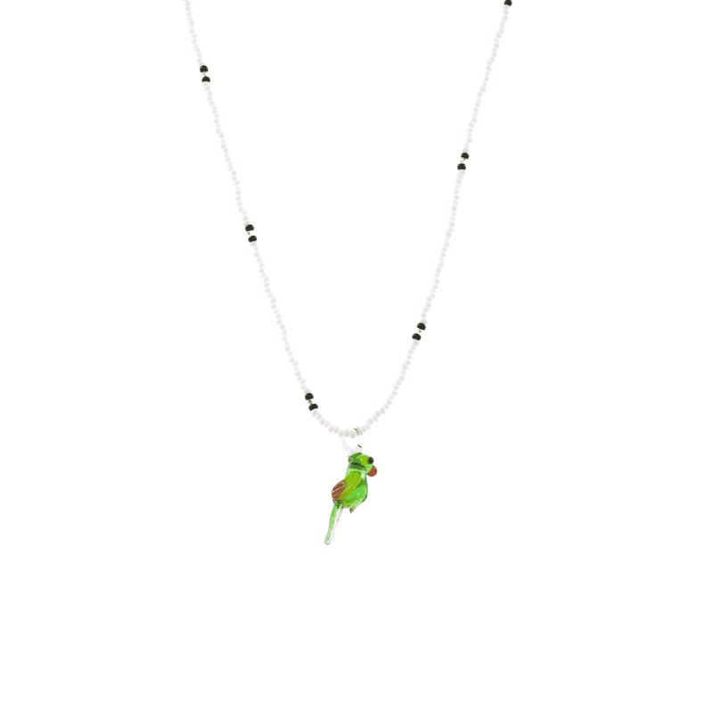 Glass Charm Parrot Necklace - Josephine Alexander Collective