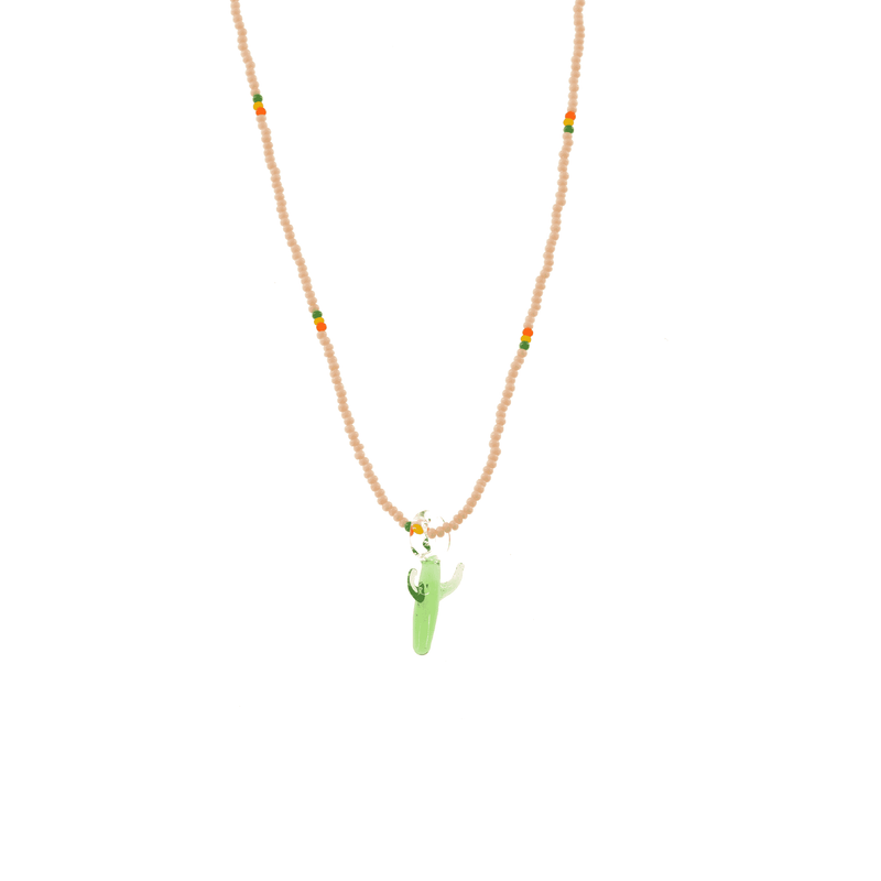 Glass Charm Cactus Necklace - Josephine Alexander Collective