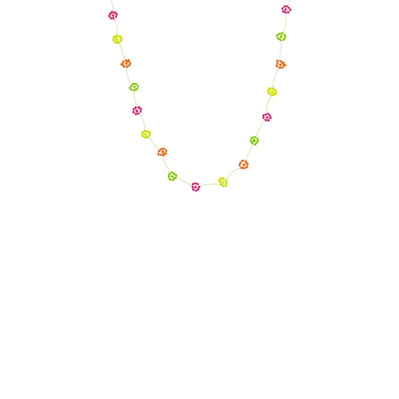 Daisy Chain Necklace in Splash of Neon - Josephine Alexander Collective
