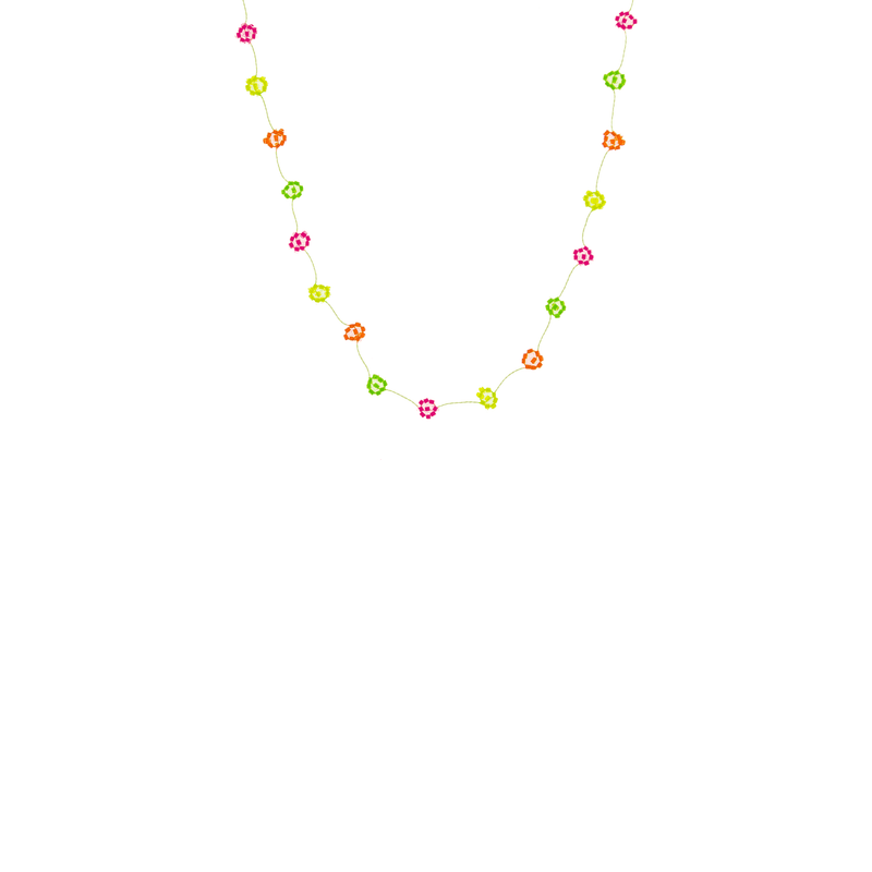 Daisy Chain Necklace in Splash of Neon - Josephine Alexander Collective