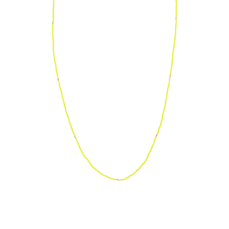 Long Beaded Necklace in Neon Yellow - Josephine Alexander Collective