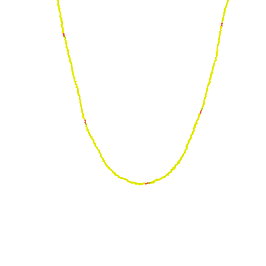 Midlength Beaded Necklace in Neon Yellow - Josephine Alexander Collective