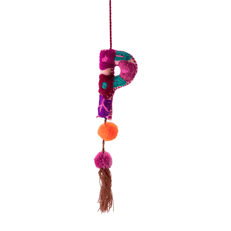 Letter P Pom Tassel - Josephine Alexander Collective