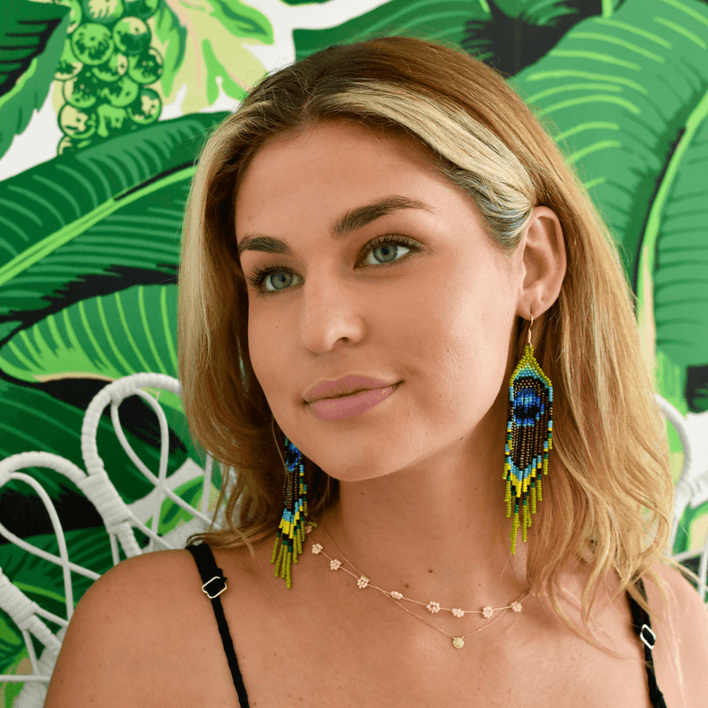 Royal Peacock Earrings - Josephine Alexander Collective