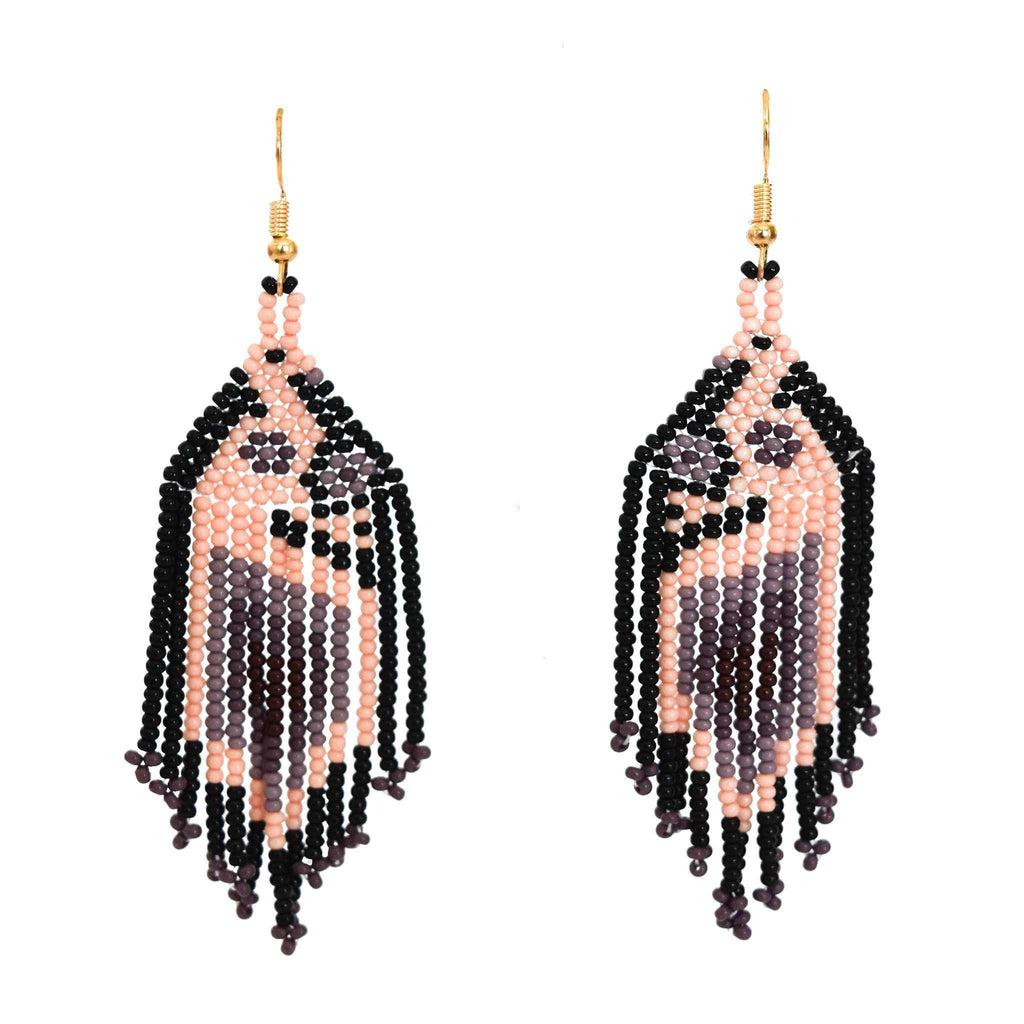 Bird of Paradise Earrings in Lilac - Josephine Alexander Collective