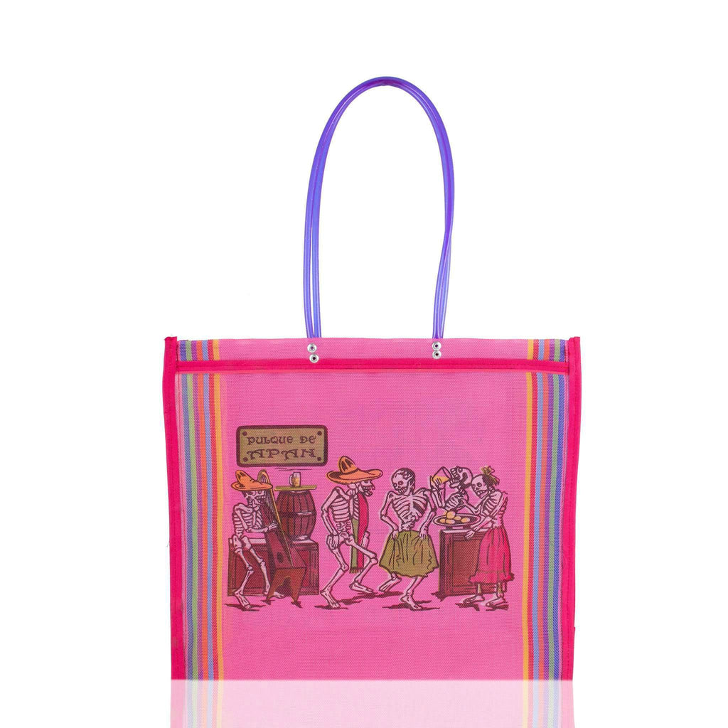Dia de Muertos Market Bag in Pink - Josephine Alexander Collective