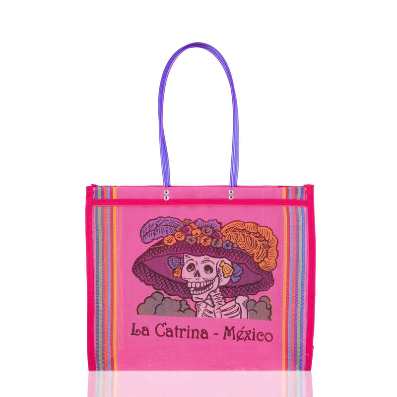 Dia de Muertos Market Bag in Pink - Josephine Alexander Collective
