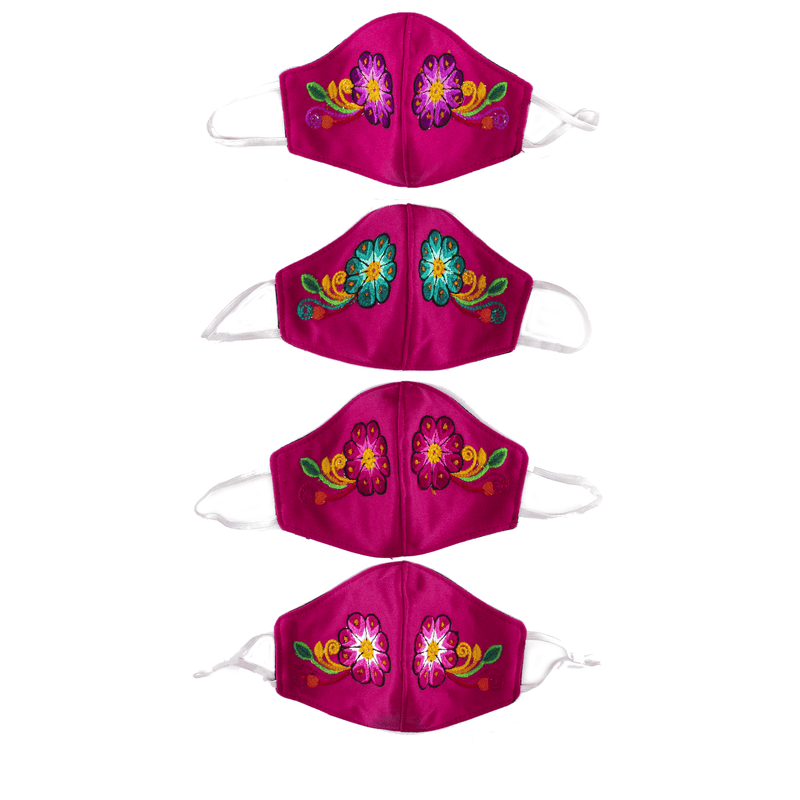 Feli Masks - Hot Pink Flowers - Josephine Alexander Collective