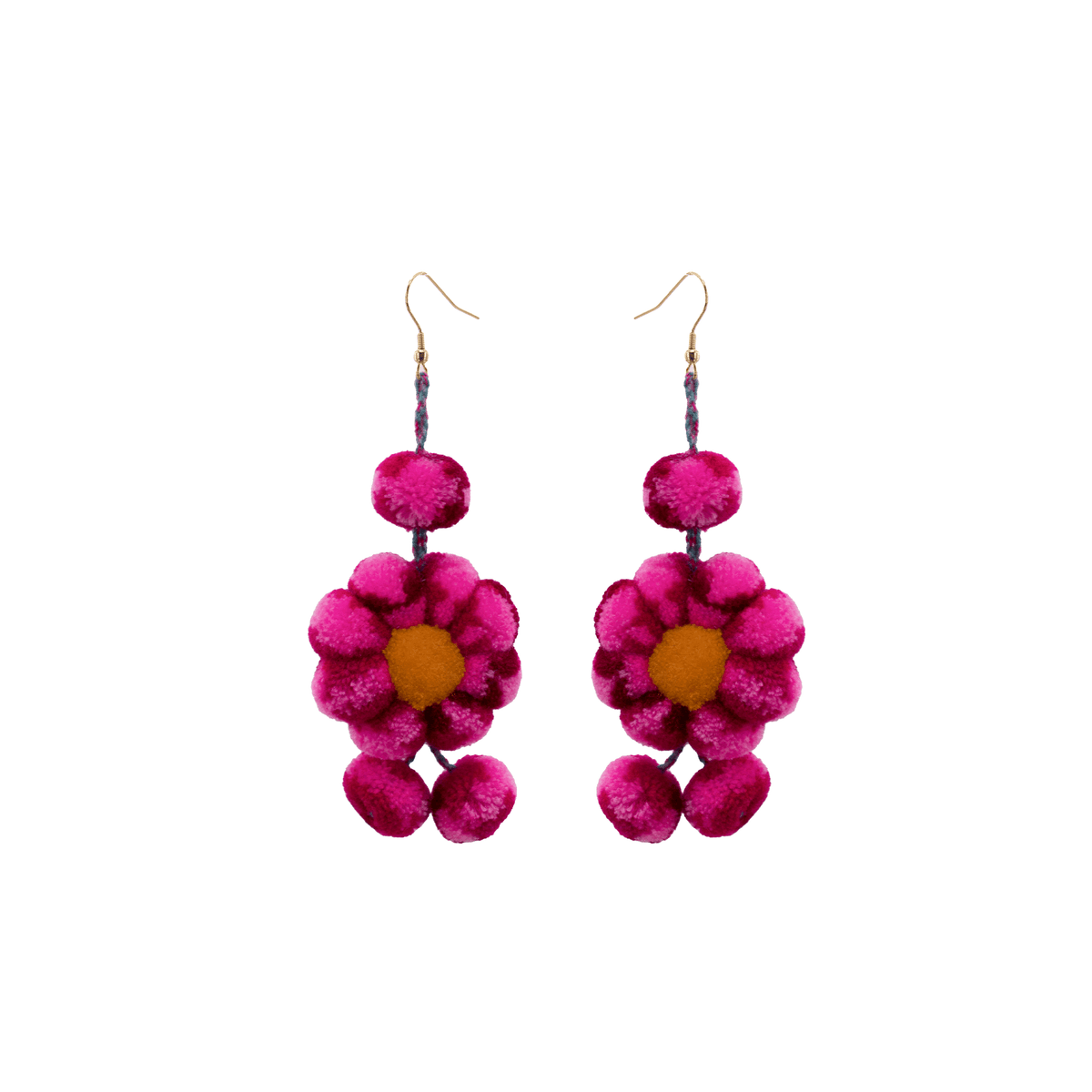Pom Flower Earrings - Josephine Alexander Collective