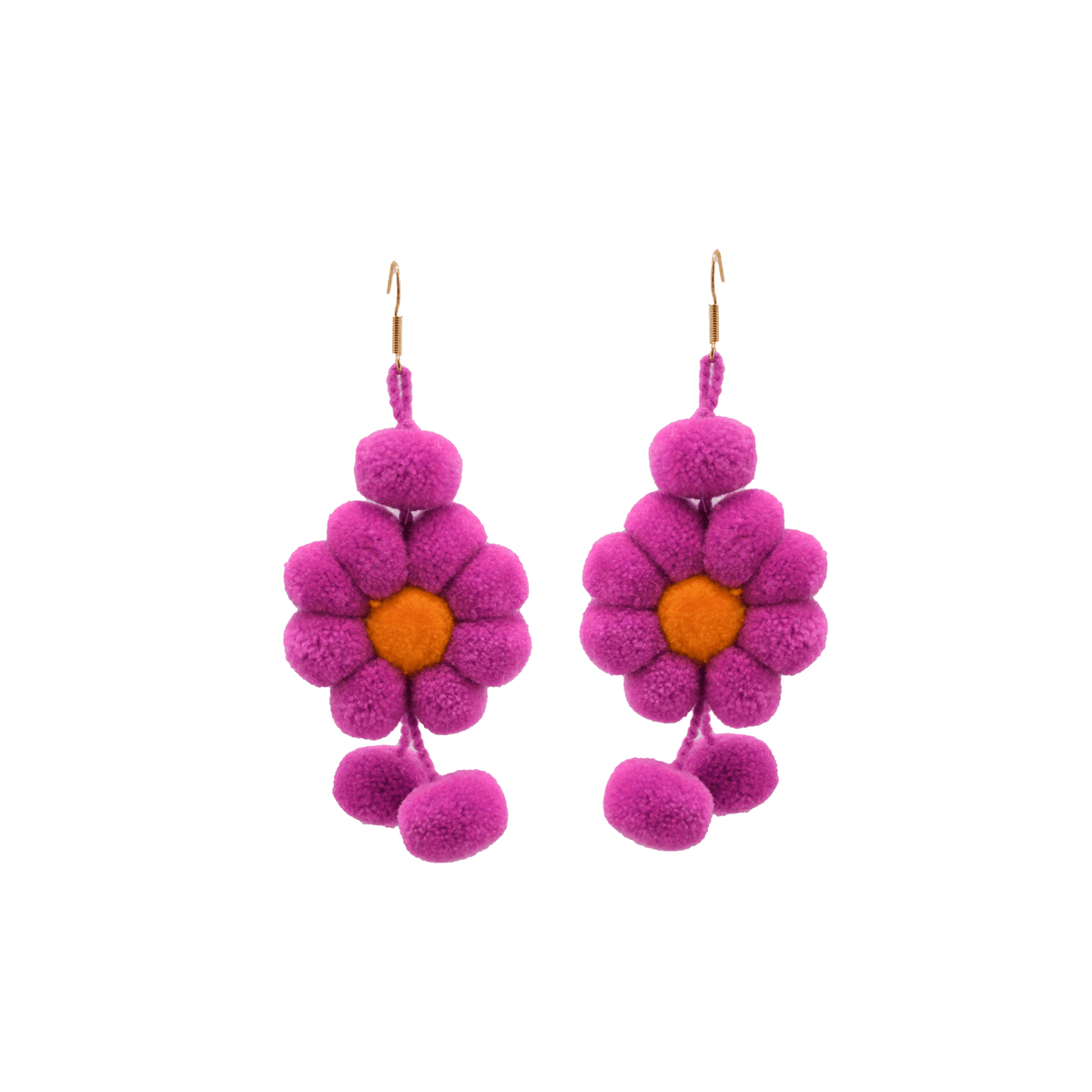 Pom Flower Earrings - Josephine Alexander Collective