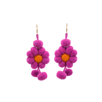 Pom Flower Earrings - Josephine Alexander Collective