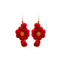 Pom Flower Earrings - Josephine Alexander Collective