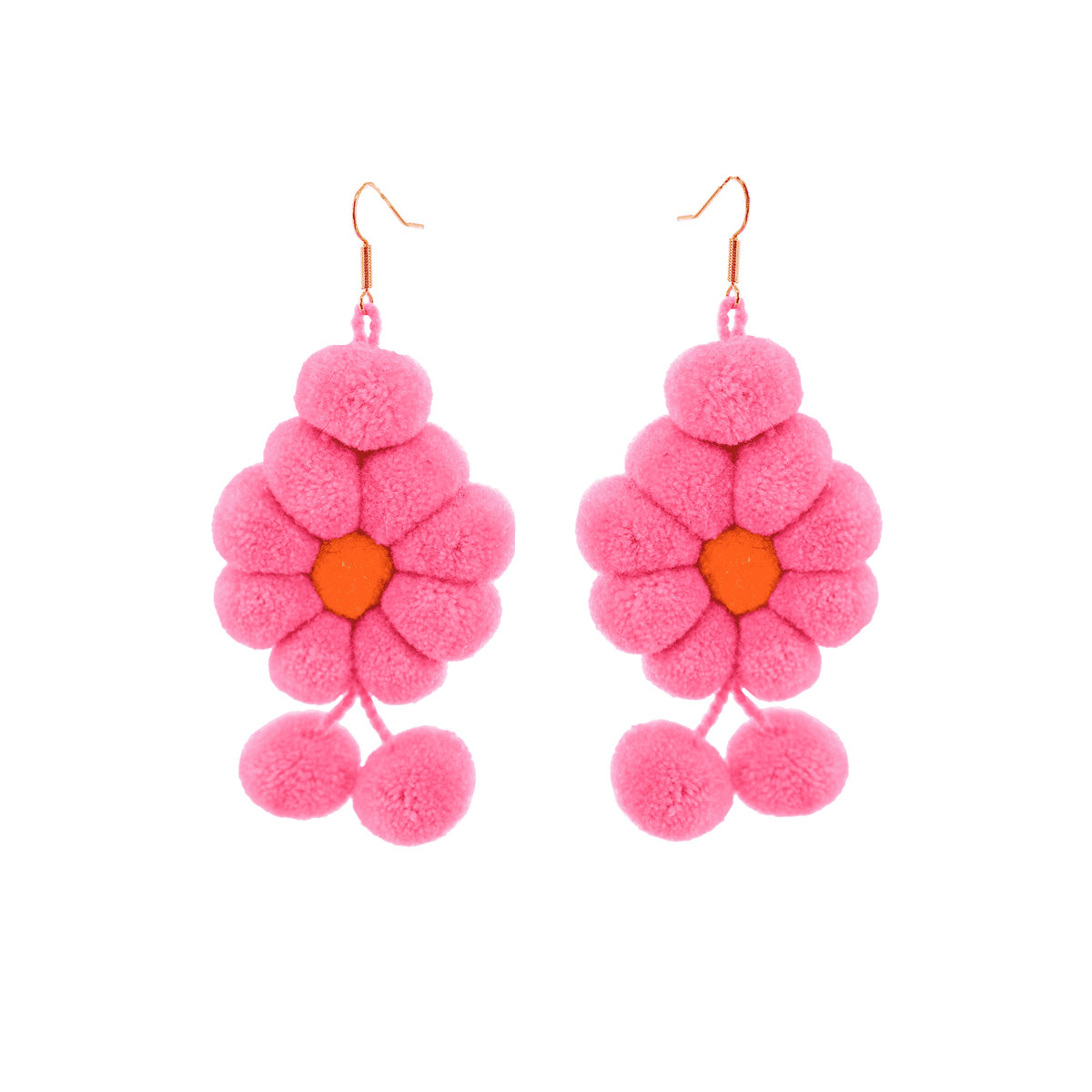 Pom Flower Earrings - Josephine Alexander Collective