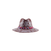 Carmen Hand-painted Hat - Burgundy and Silver - Josephine Alexander Collective