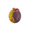 Carmen Hand-painted Hat - Plum and Yellow Birds - Josephine Alexander Collective