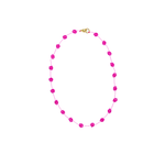 Daisy Chain Necklace in Hot Pink - Josephine Alexander Collective