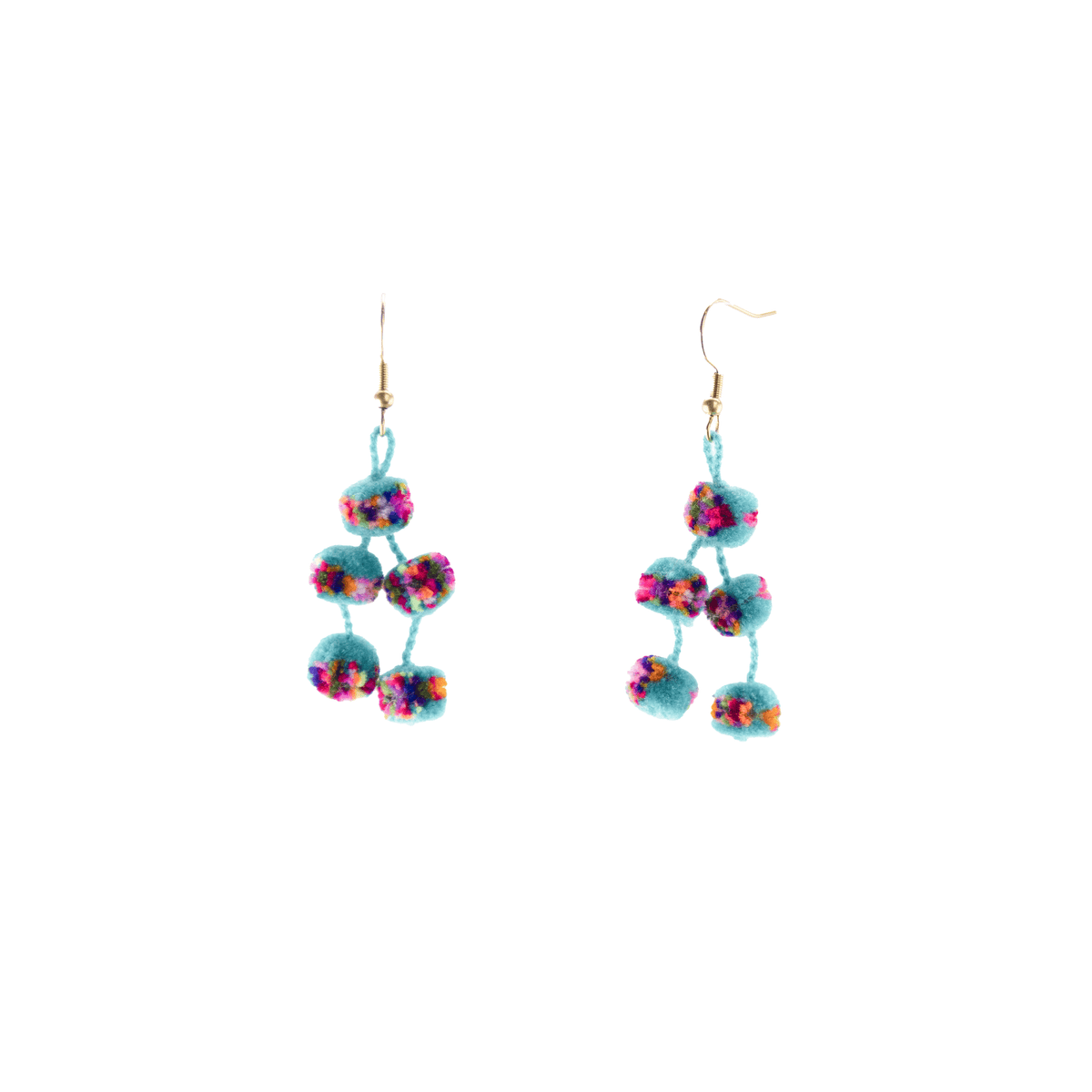 Mini Pom Earrings Confetti (More Colors Available) - Josephine Alexander Collective