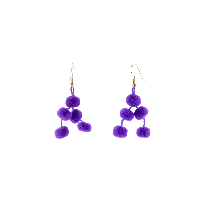 Mini Pom Earrings (More Colors Available) - Josephine Alexander Collective