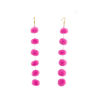 Pom Drop Earrings (More Colors Available) - Josephine Alexander Collective