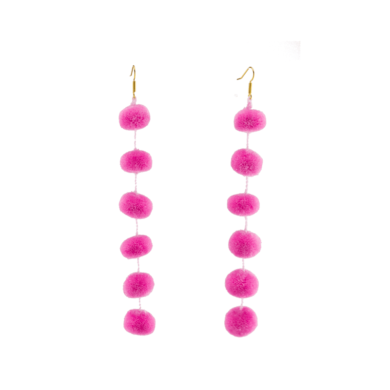 Pom Drop Earrings (More Colors Available) - Josephine Alexander Collective