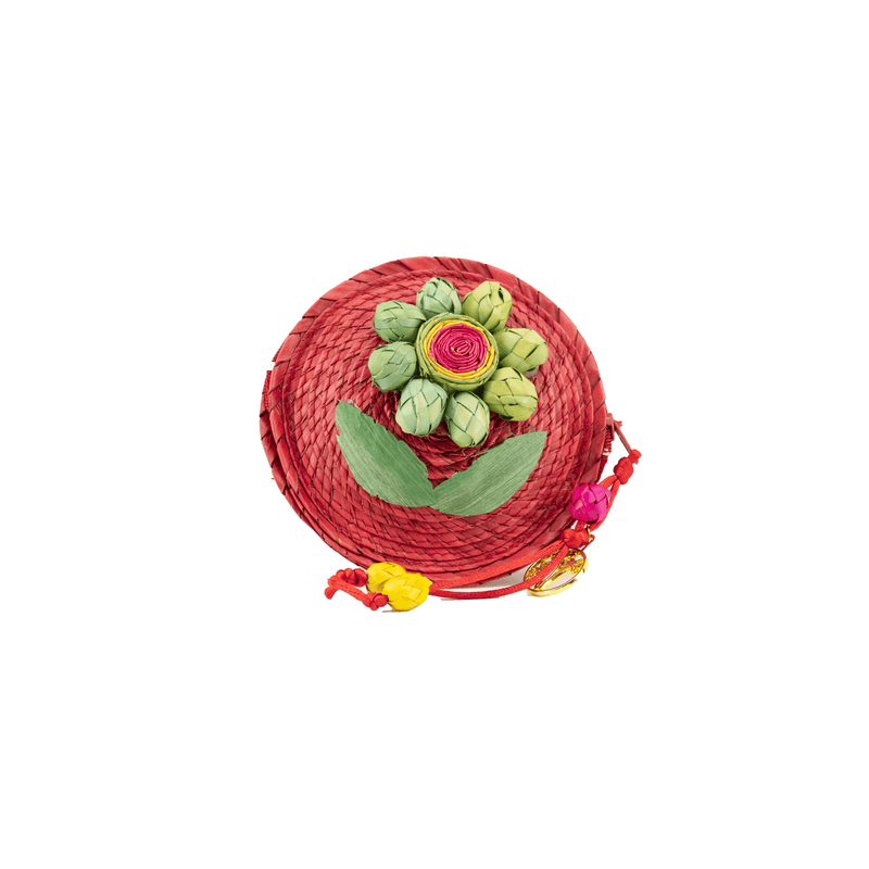 Roxy Coin Purse in Red and Green Flower - Josephine Alexander Collective
