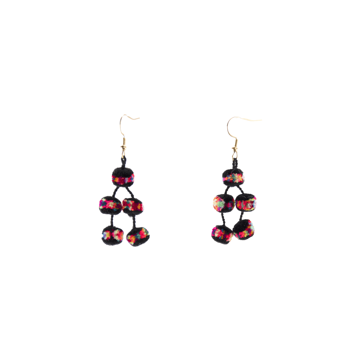 Mini Pom Earrings Confetti (More Colors Available) - Josephine Alexander Collective