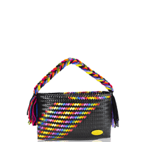 The Mel Handbag in Black Splash of Rainbow - Josephine Alexander Collective