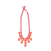 Beaded Tile Necklace in Red - Josephine Alexander Collective