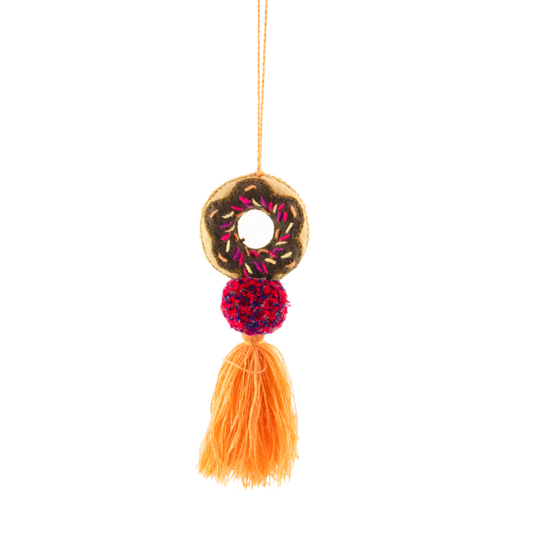 Donut Pom - Coral tassel - Josephine Alexander Collective