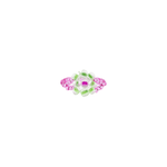 Large Daisy Ring in 90s Green and Pink - Josephine Alexander Collective