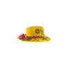 Carmen Hand- Painted Hat -  Yellow and Black Bird - Josephine Alexander Collective
