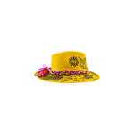 Carmen Hand- Painted Hat -  Yellow and Black Bird - Josephine Alexander Collective