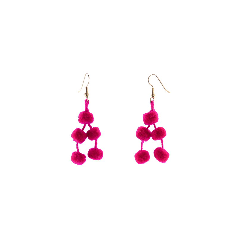Mini Pom Earrings (More Colors Available) - Josephine Alexander Collective