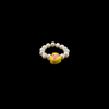 Charm Ring - Pearl + Yellow Heart - Josephine Alexander Collective