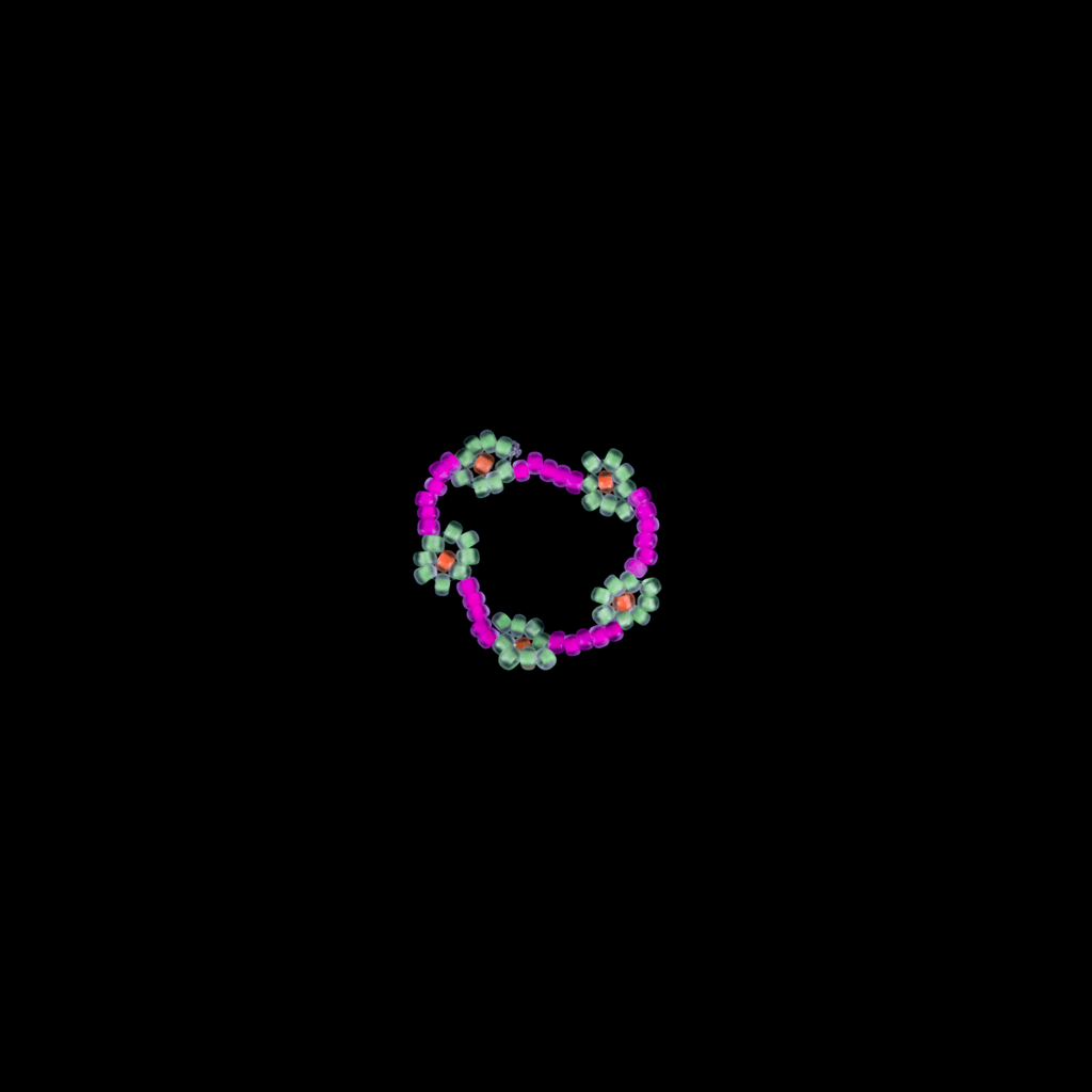 Beaded Daisy Ring in Neon Pink and Neon Green - Josephine Alexander Collective